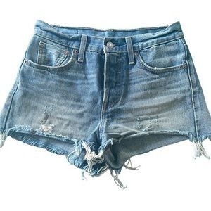 Levi Strauss Size 25 Distressed‎ Jean Shorts